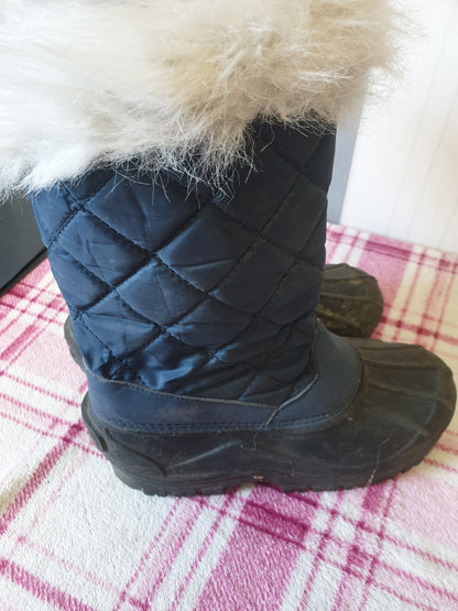 Size 2 Navy children’s muck boots fleece lined FREE POSTAGE 🟢
