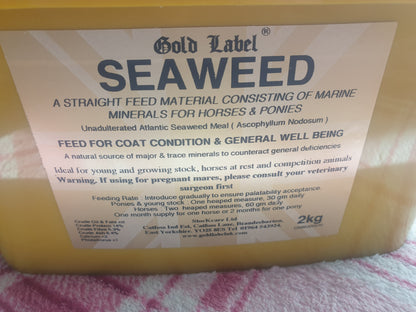New Gold Label NEW 2Kg tub of SEAWEED for horses and ponies FREE POSTAGE 🟢