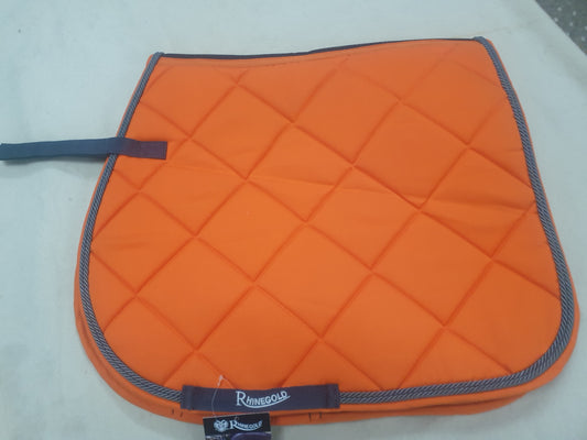 NEW rhinegold elite carnival saddle pad, cob size, tangerine colour FREE POSTAGE 🟢