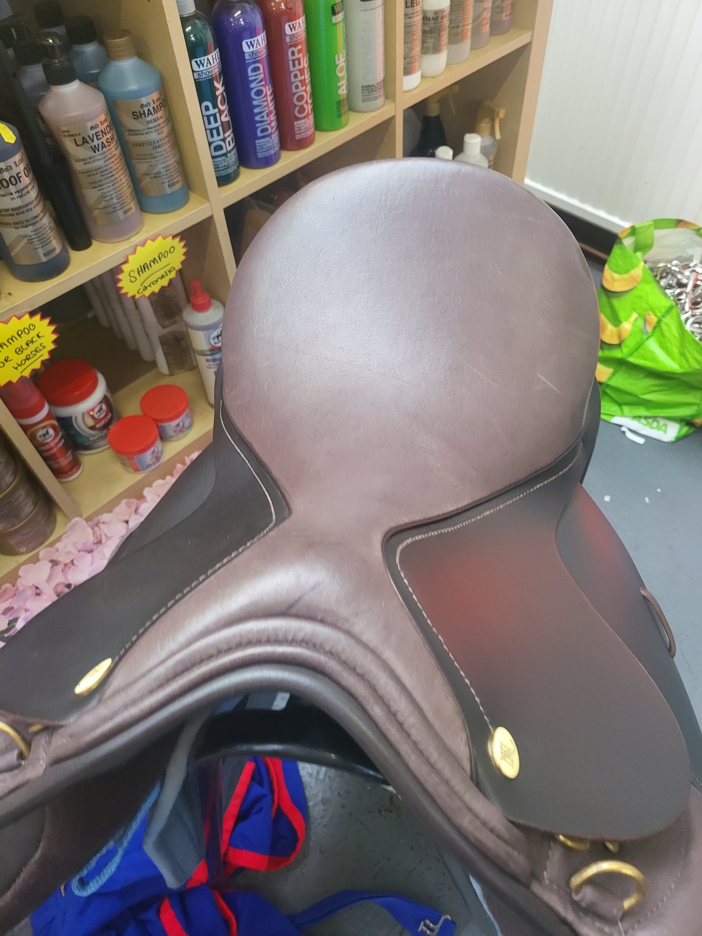 18" New Norton and Newby Brown event saddle FREE POSTAGE 🔵
