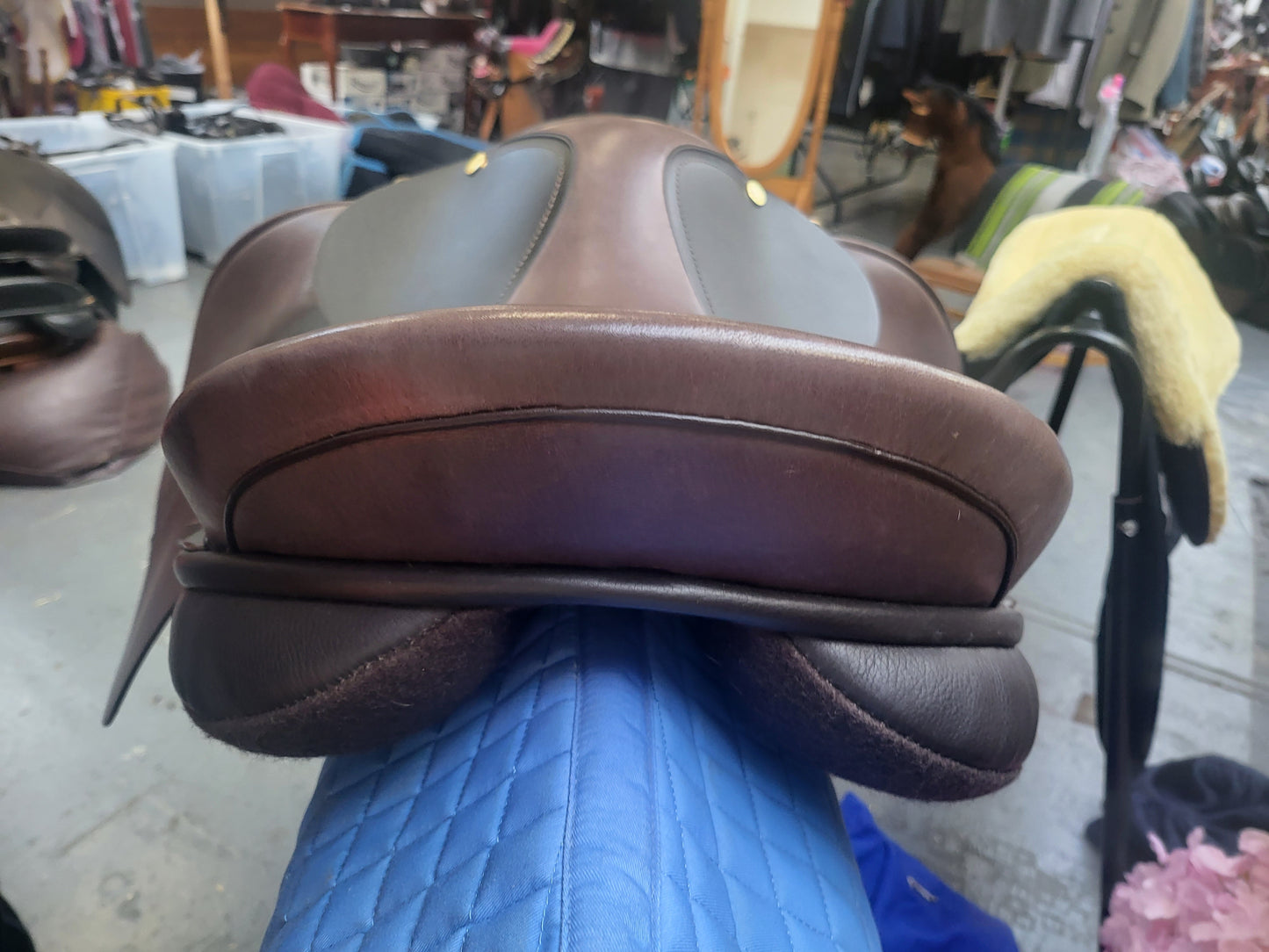 18" New Norton and Newby Brown event saddle FREE POSTAGE 🔵