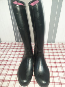 Rubber riding clearance boots wide calf