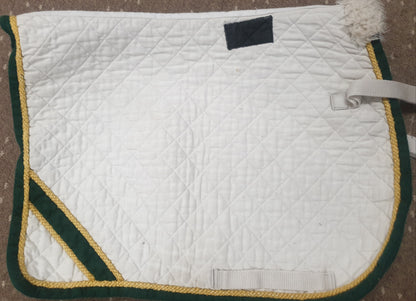 White and green full Saddle cloth FREE POSTAGE 🟢