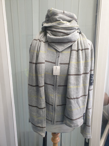 Used Kyra K size L 10-12 zip up grey jacket, hat, scarf and neck warmer set FREE POSTAGE✅