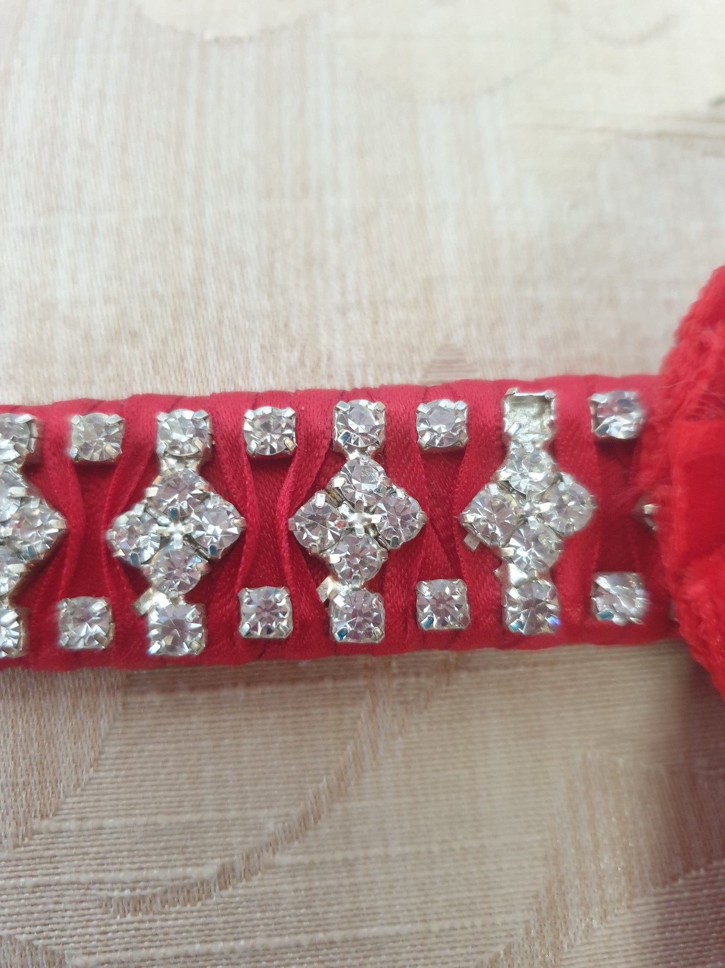 Cob size Bling Showing browband in red  
FREE POSTAGE 🟢
