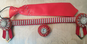 Pony size Bling Showing browband in red   FREE POSTAGE 🟢