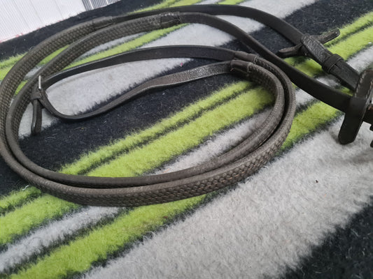 Cob size brown rubber  reins FREE POSTAGE 🟢