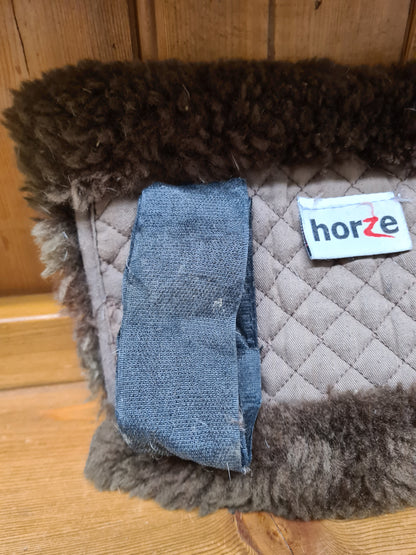 Horze sheepskin girth sleeve, 15", brown FREE POSTAGE 🟢