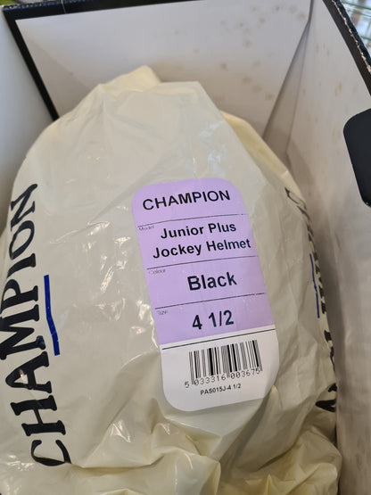 Champion junior plus black jockey skull cap  FREE POSTAGE ❤️