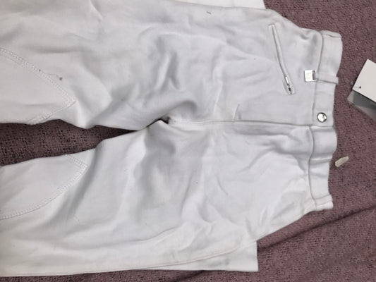 BRAND NEW Hy white jodhpurs size 24 adults FREE POSTAGE