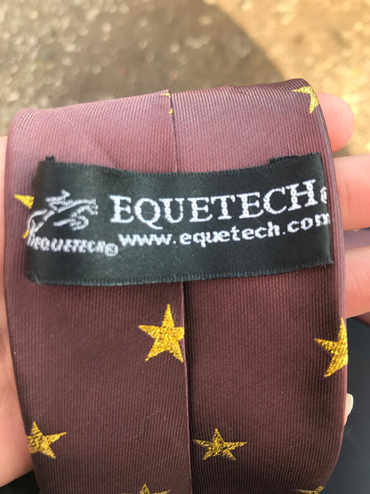 Equitech brown with gold stars showing tie FREE POSTAGE ■