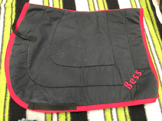 nagrags black padded saddle cloth full size FREE POSTAGE ✅