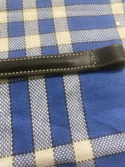 New black with white stitching