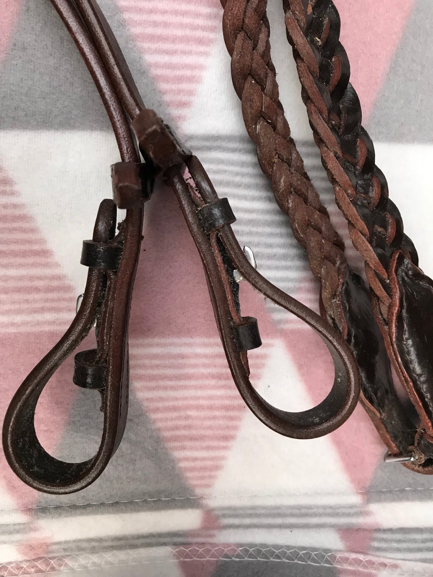 Wow range brown/ black plaited reins 1” thick see variants FREE POSTAGE