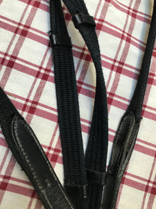 Black leather full size continental grip reins FULL size FREE POSTAGE**