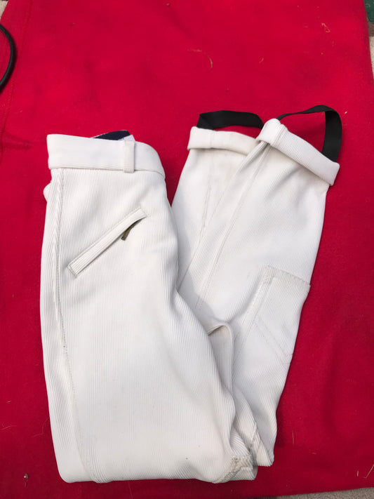 requisite white corduroy childrens jodhpurs size 22” FREE POSTAGE