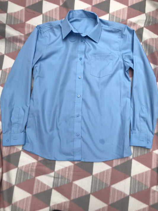 NEW blue long sleeve shirt age 13
