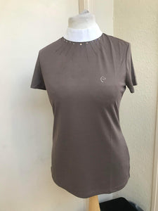 New equitheme mocha shirts with pleated bling collar FREE POSTAGE*