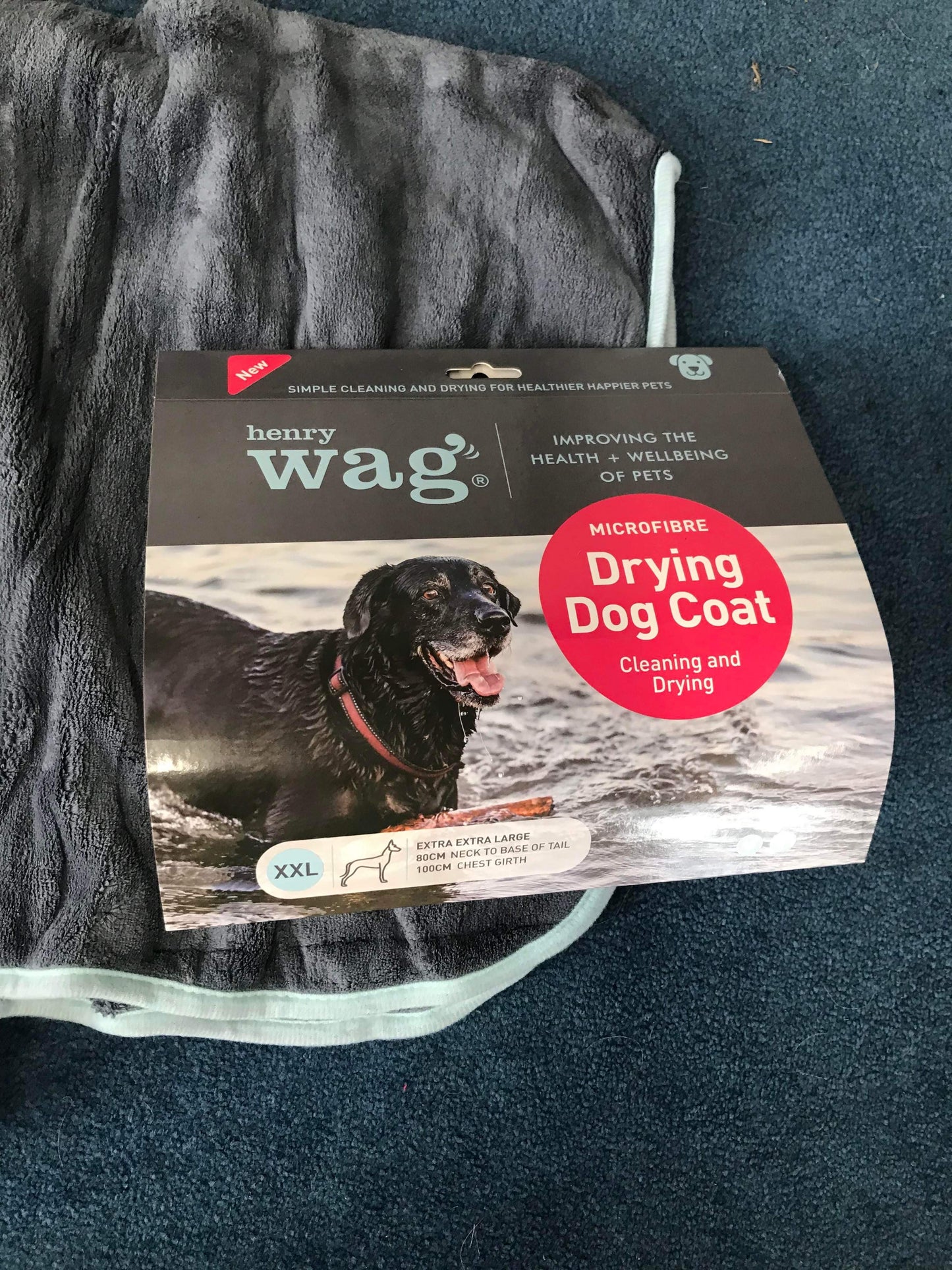 New Henry wag microfibre drying dog coat FREE POSTAGE🟢