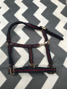 Requisite navy and red pony size head collar FREE POSTAGE ■