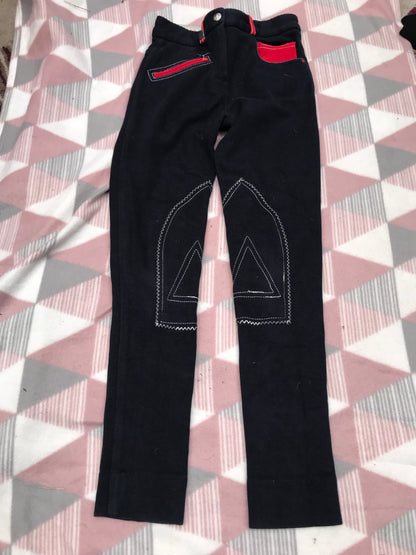 Hy performance jodhpurs size 6 (24) navy and red FREE POSTAGE