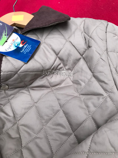 new equitheme quilted coat beige size 14 FREE POSTAGE
