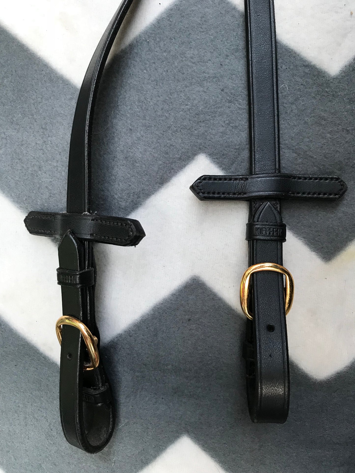 NEW kieffer black continental reins gold buckles cob size FREE POSTAGE