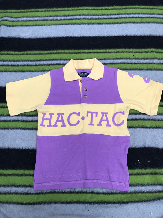 Hav-Tac polo t-shirt yellow and purple size XS(4) FREE POSTAGE