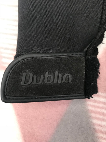 Dublin black riding gloves size small FREE POSTAGE