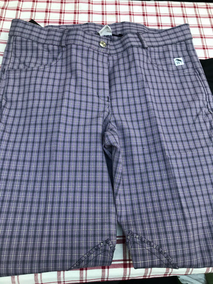 New John whittaker purple checked breeches size 14 FREE POSTAGE*