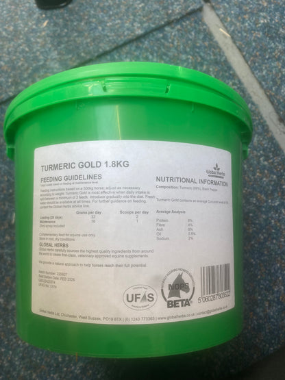 Global herbs turmeric gold 1.8kg FREE POSTAGE*