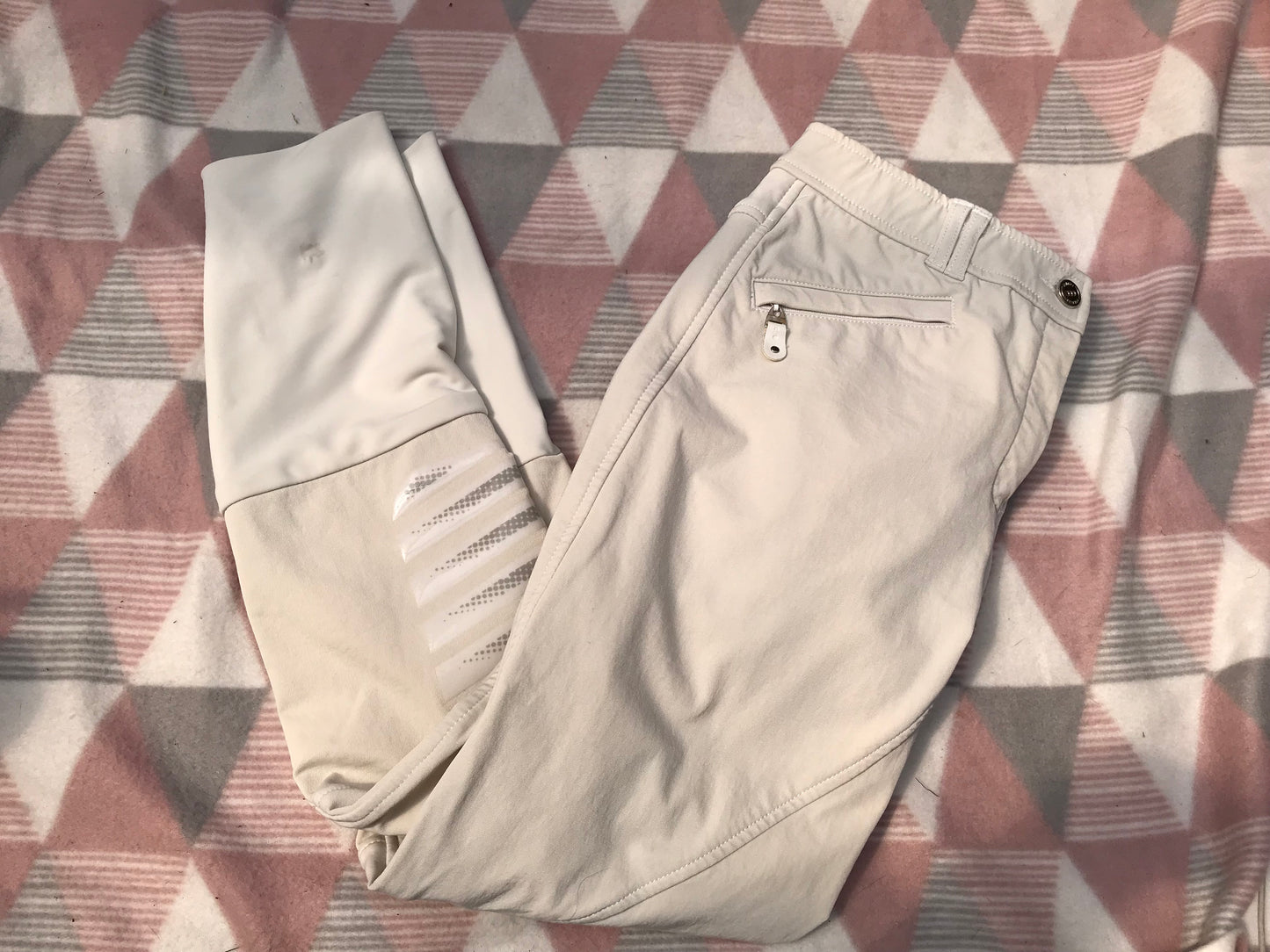 Premier equine off white breeches with sticky inside leg size size 12 FREE POSTAG