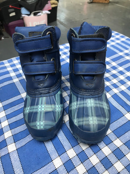 New shires blue checked muck boots size 1 FREE POSTAGE*