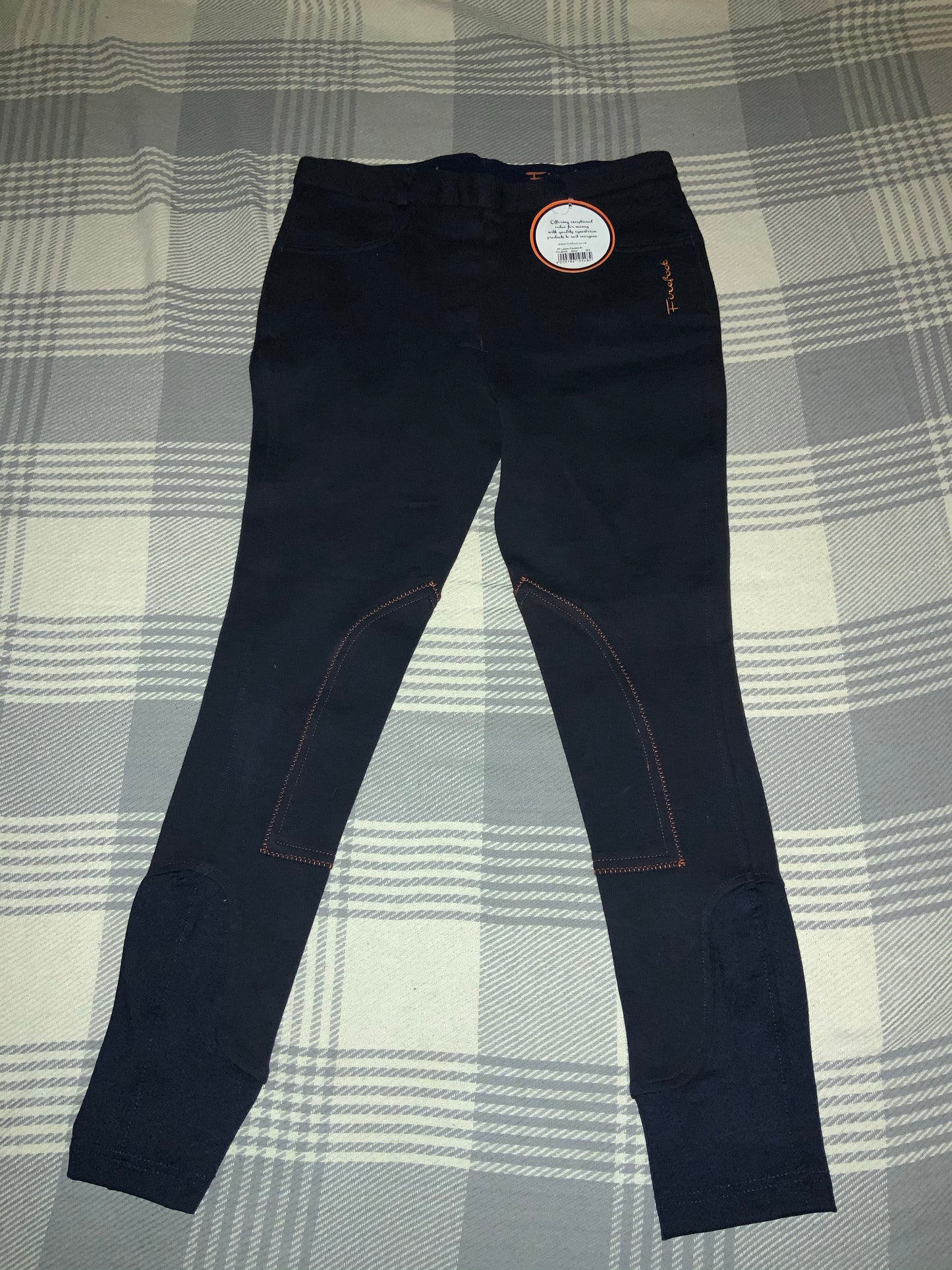 New firefoot ladies 28 black and orange breeches FREE POSTAGE