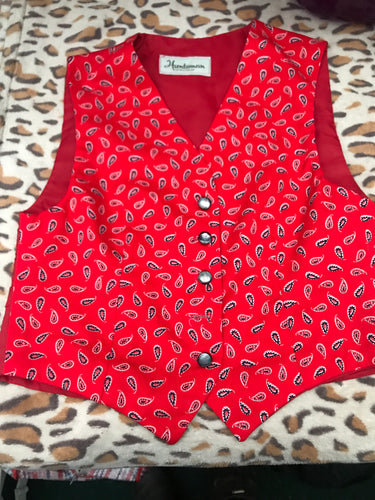 Huntsman country wear Red show waistcoat size 32” (8) FREE POSTAGE  🟣