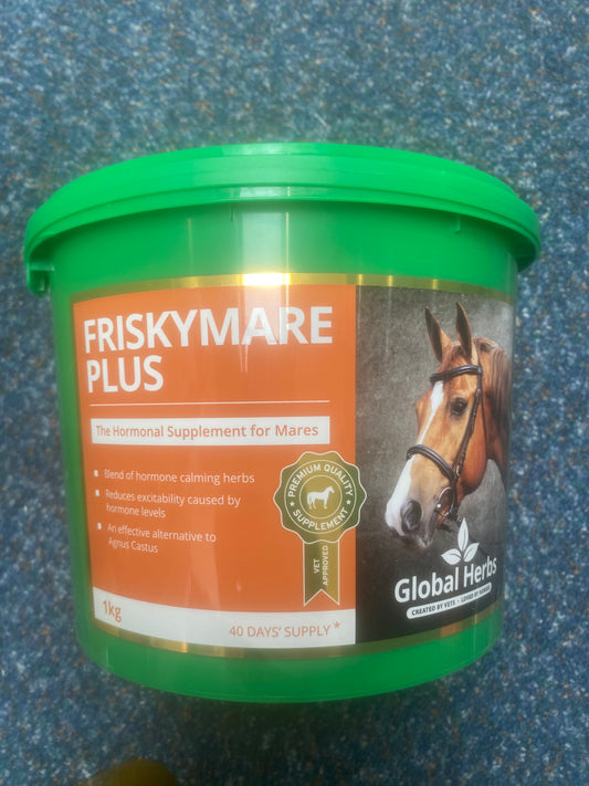 Friskymare plus by global herbs 1kg tub (40 day supply) FREE POSTAGE✅