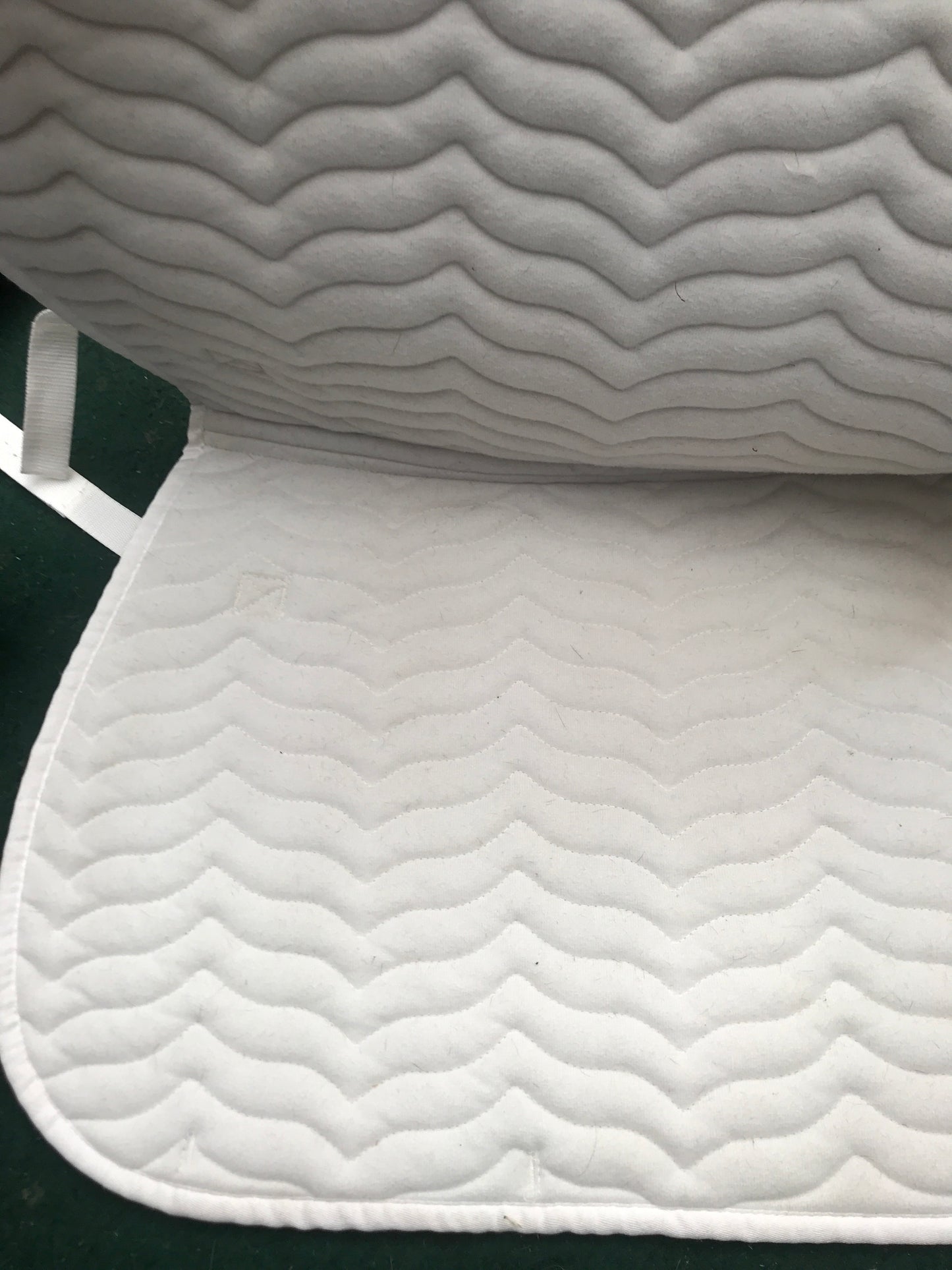 New white cottage craft saddle pad