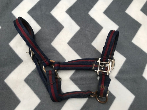 Requisite navy and red pony size head collar FREE POSTAGE ■