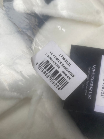New John Whittaker white fleece bandages FREE POSTAGE🟢