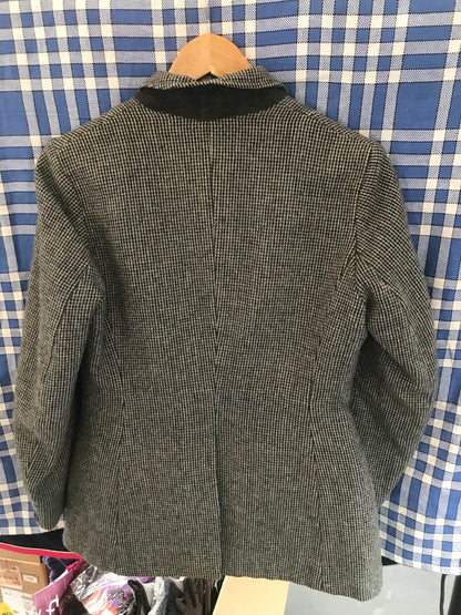 Rosette wool grey tweed jacket size 12 (36) FREE POSTAGE 🔵