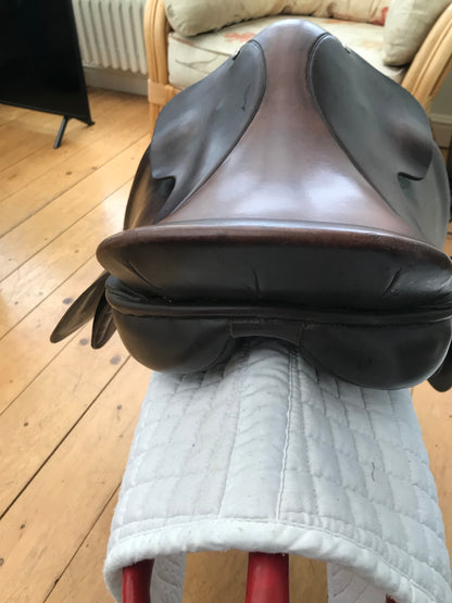 16” brown English leather working hunter saddle FREE POSTAGE ✅*