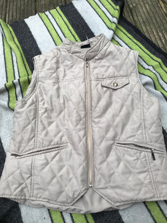 Techtex beige body warmer size S (8/10) FREE POSTAGE