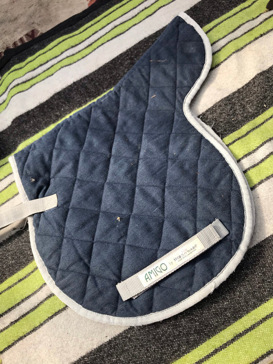amigo navy numnah pony size