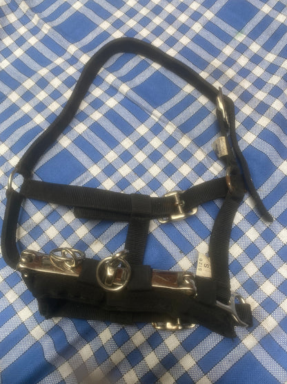 Robinsons black pony size cavasson head collar FREE POSTAGE🟢