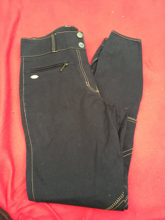 Mountain horse navy breeches size 6 (24) FREE POSTAGE