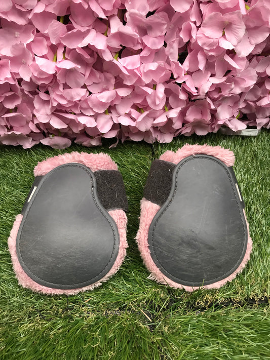 Norton cob size fetlock boots pink and grey comfort