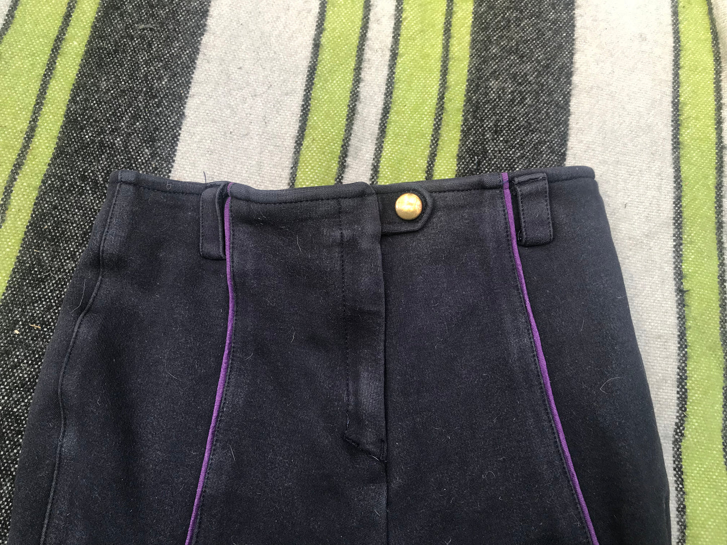 Loveson size 7-8 (24”) jodhpurs navy and purple FREE POSTAGE