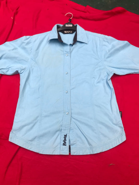 Toggi riding shirt light blue size 10 FREE POSTAGE