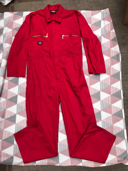 Dickies red hawk overalls red 38” chest 56” length FREE POSTAGE