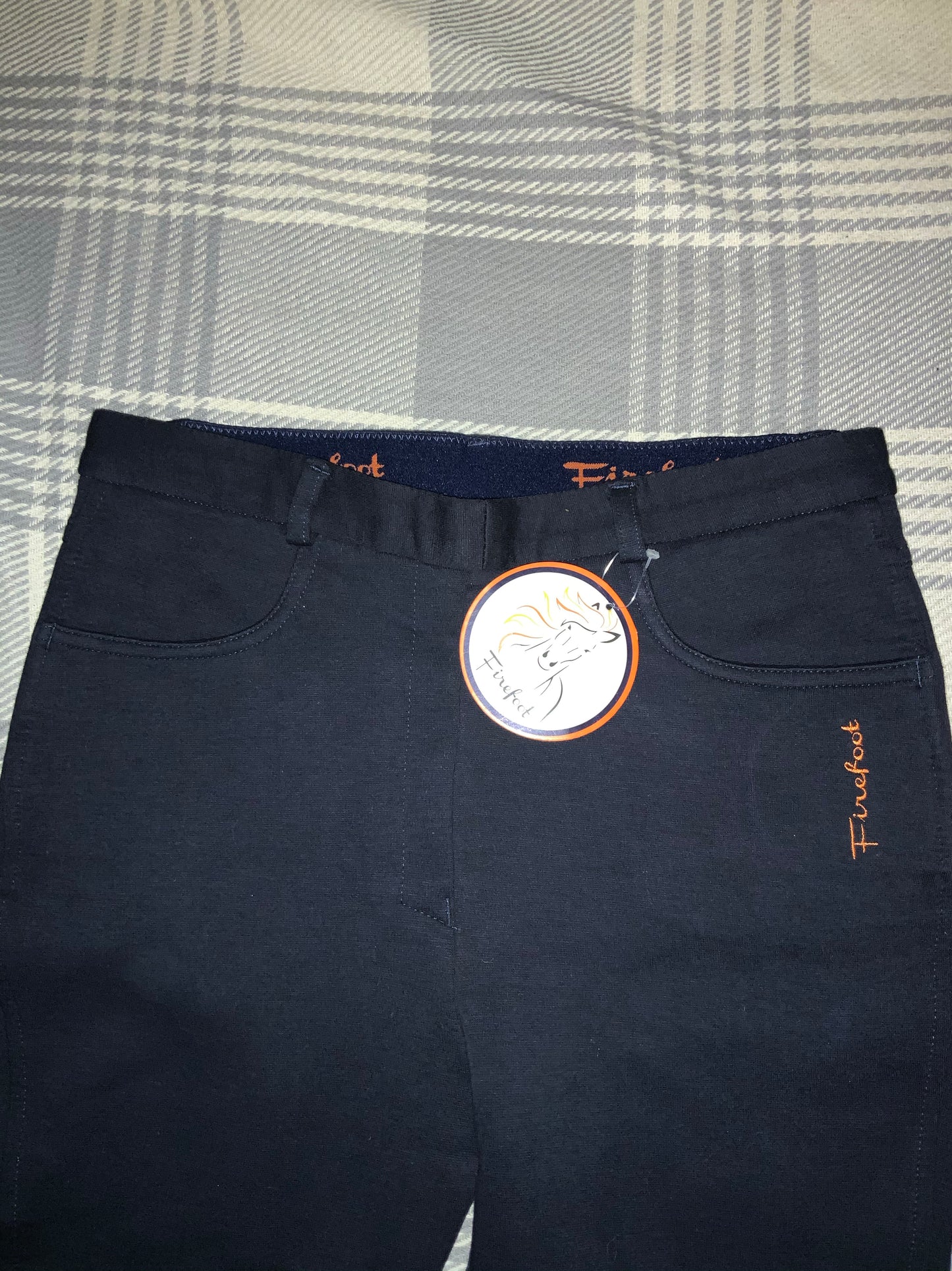 New firefoot ladies 28 black and orange breeches FREE POSTAGE